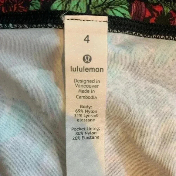 Lululemon Women’s time to sweat zen garden mutual leggings tights  floral - Picture 3 of 6